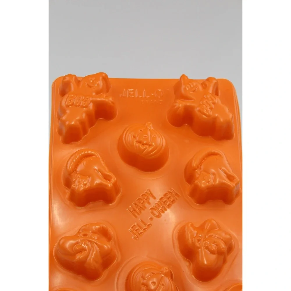Jello Jigglers Halloween JELL-O MOLDS  * Lot of 3 * Bat Ghost Witch Cat Pumpkin